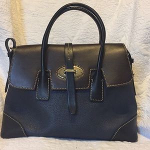 Dooney & Bourke Pebble Leather Satchel, navy